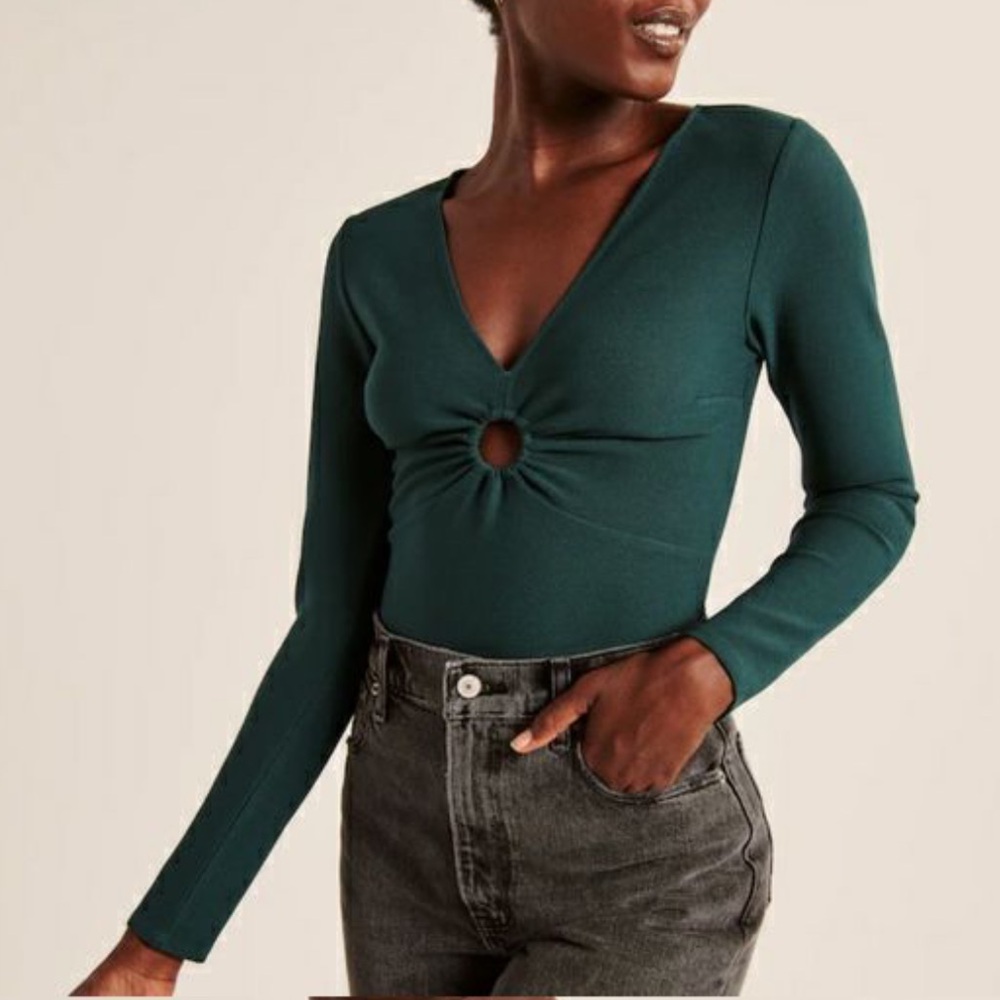 Abercrombie Long Sleeve Cutout Crop Top G